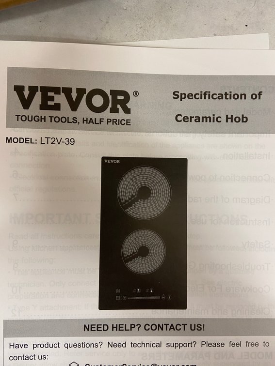 Vevor Ceramic Hob