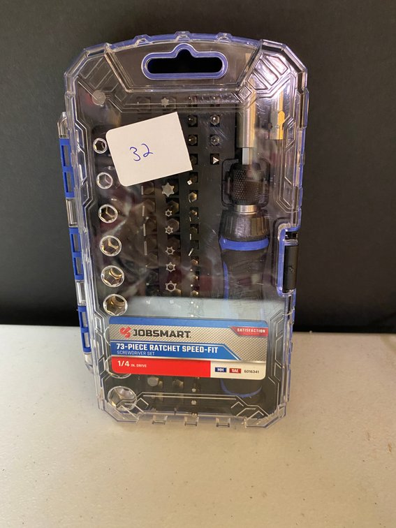 Jobsmart 72pc.1/4" Ratchet Speed Fit Screwdriver Set