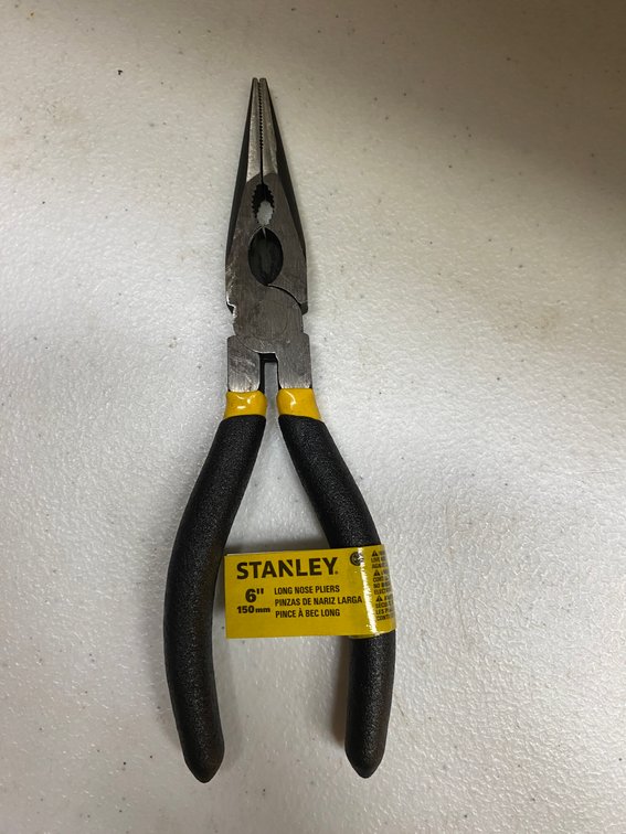 (2x) 6" Stanley Long Nose Pliers