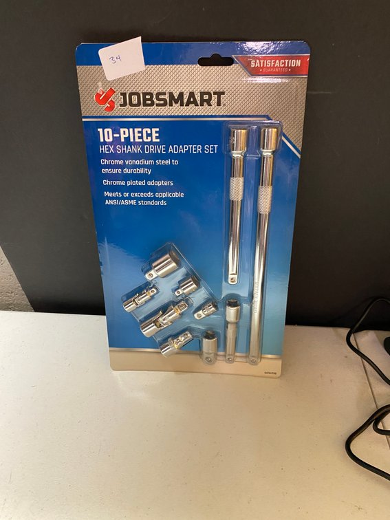 Jobsmart 10pc Hex Shank Drive Adapter Set