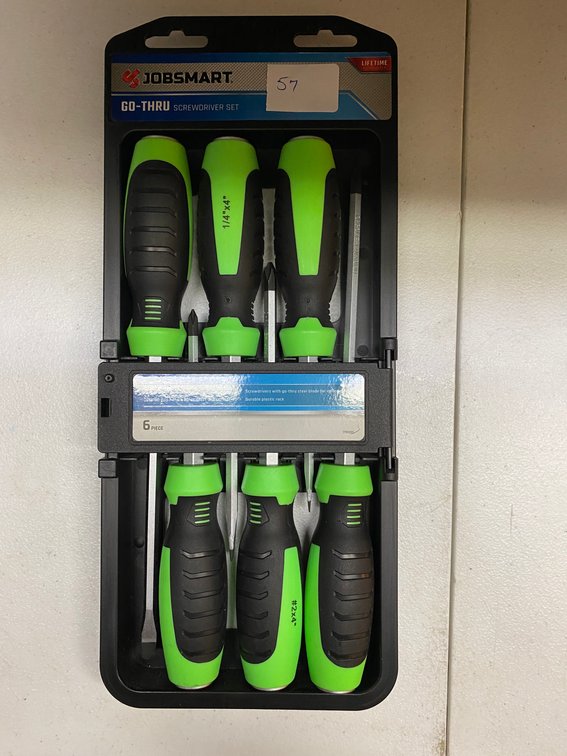 Jobsmart 6pc. Go-Thru Screwdriver Set