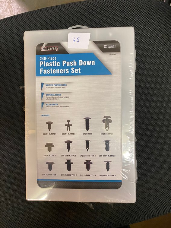 240pc Plastic Push Down Fasteners Set