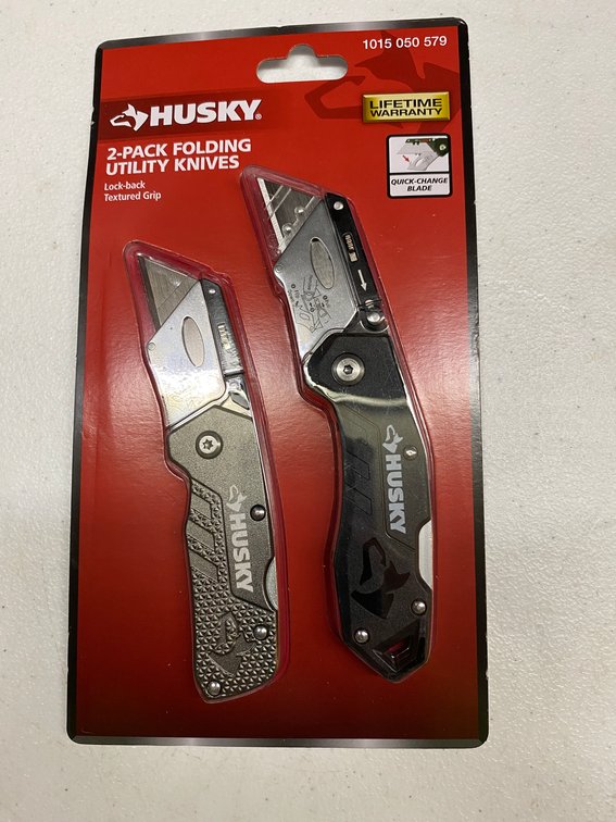 Husky 2pk. Folding Utility Knives