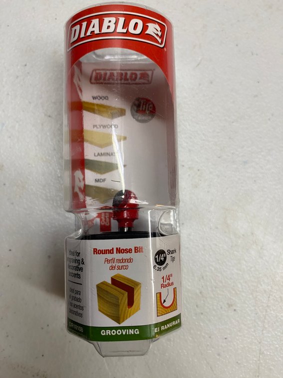 Diablo 1/4" Round Nose Bit