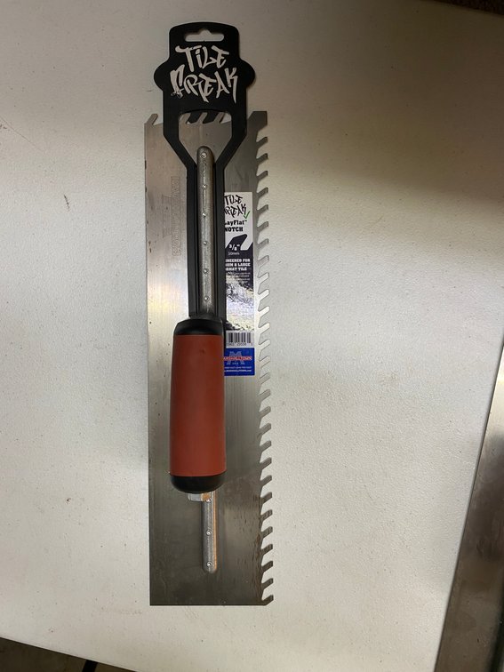 3/8" Lay Flat Notch Trowel