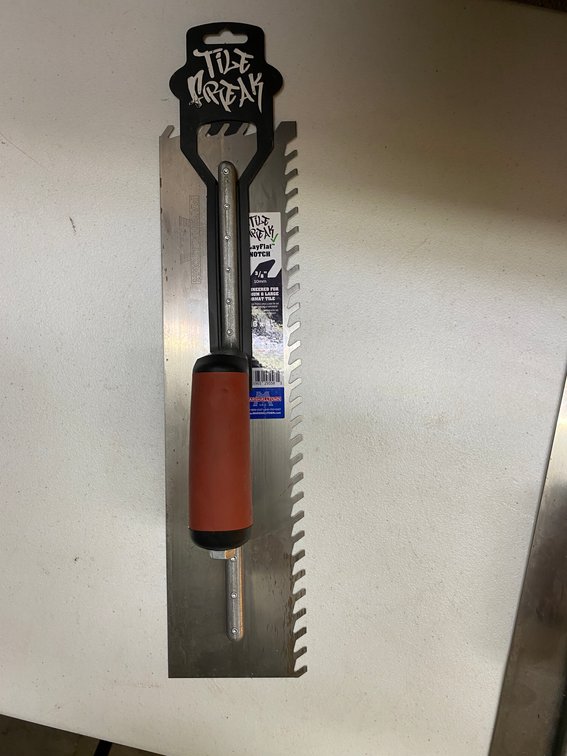 3/8" Lay Flat Notch Trowel