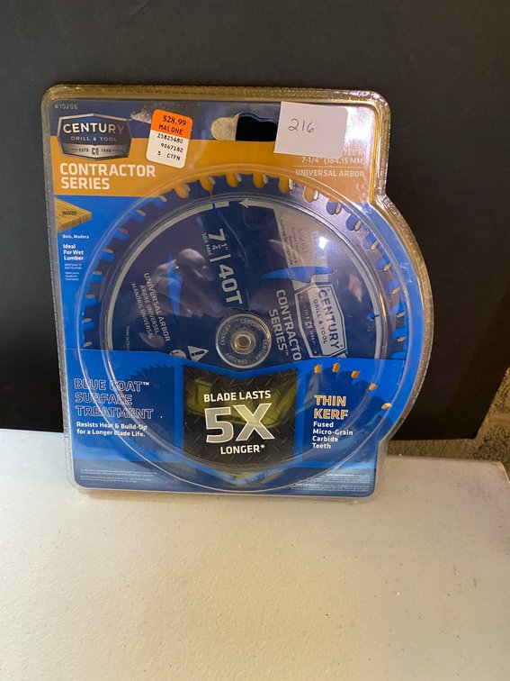 Century7 1/4" 40T Saw Blade
