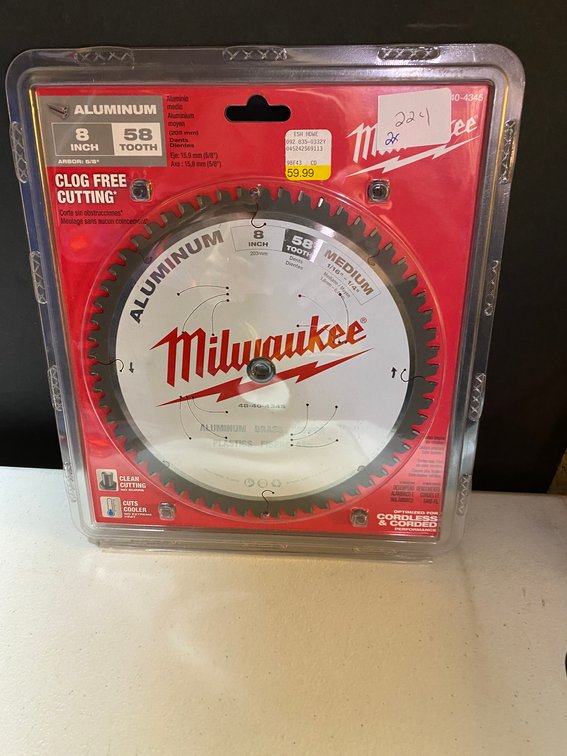 Milwaukee 8" 58T Saw Blades
