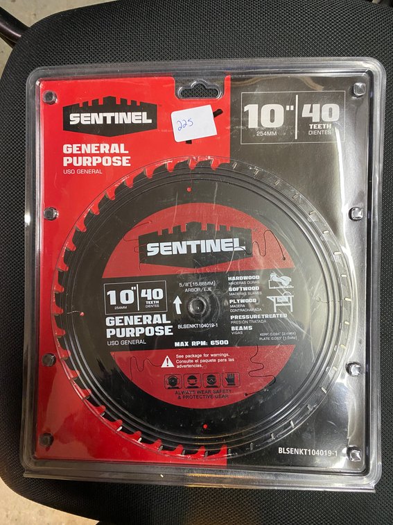 Sentinal 10" Saw Blade