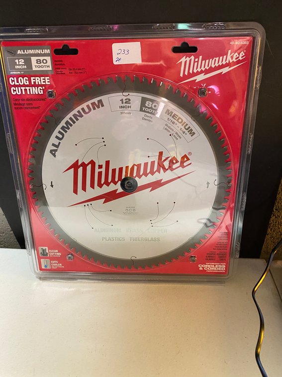 (2x) Milwaukee 12" 80T Saw Blade