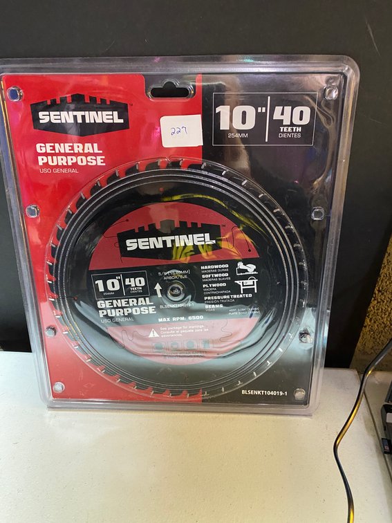 Sentinal 10" 40T  Saw Blade