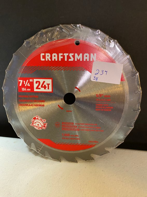 (3x) Craftsman 7 1/4" 24T Saw Blade