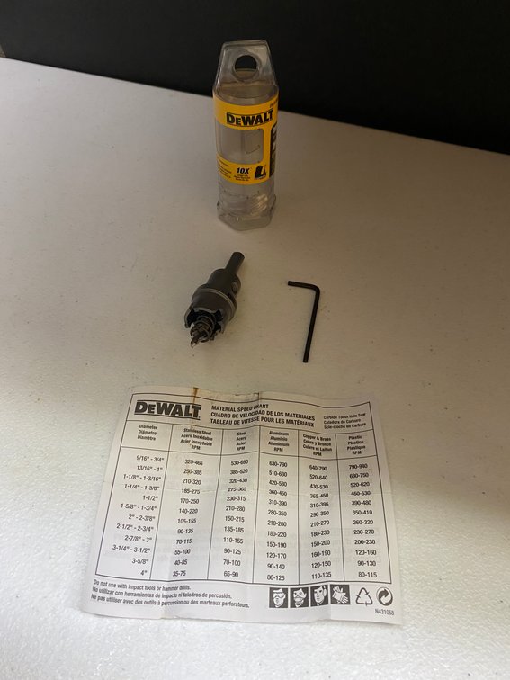 (2x) DeWALT 7/8" Mandrel
