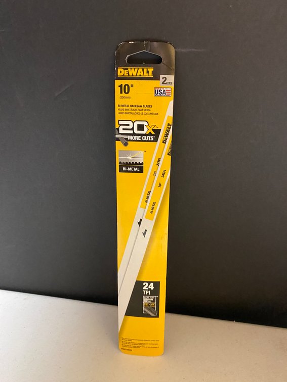 (3x) DeWALT 2pk. 10" Bi-Metal Hacksaw Blades
