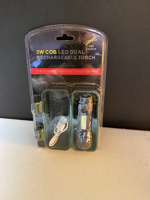 (2x)3W COB LED Dual Rechargeable Torch