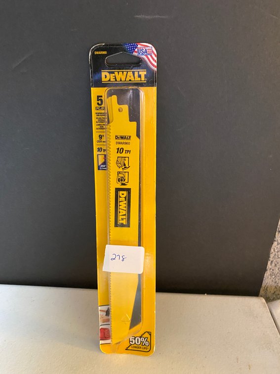 DeWALT 5pc 6" Recip. Saw Blade 10TPI