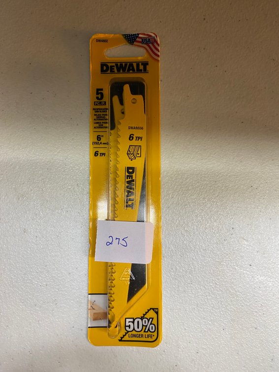 DeWALT 5pc 6" Recip. Saw Blade 6TPI