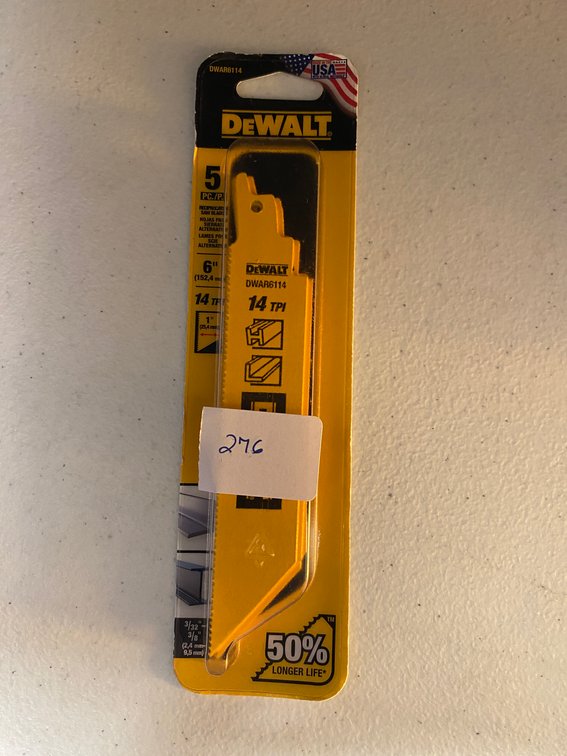 DeWALT 5pc 6" Recip. Saw Blade 14TPI