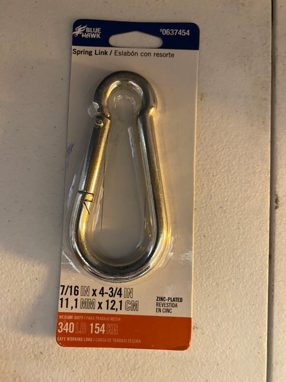 (2x) 7/16"x4 3/4" Spring Link
