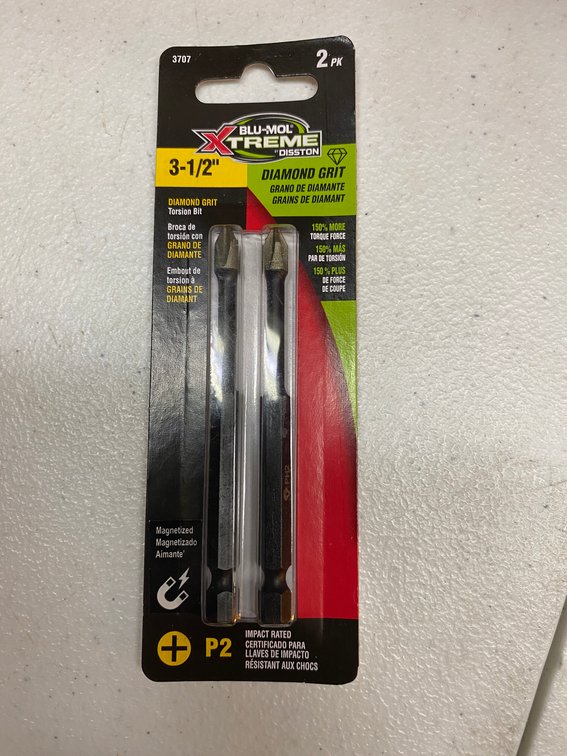 (10x) 2pk 3 1/2" Diamond Grit Torsion Bit