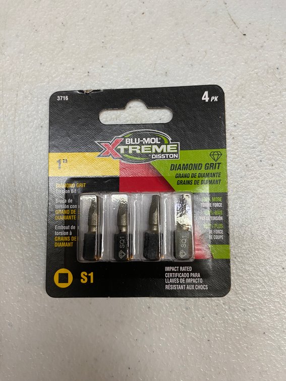 (10x) 2pk 1" Diamond Grit Torsion Bit