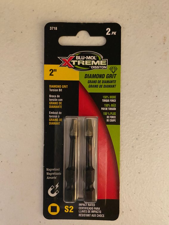 (10x) 2pk 2" " Diamond Grit Torsion Bit