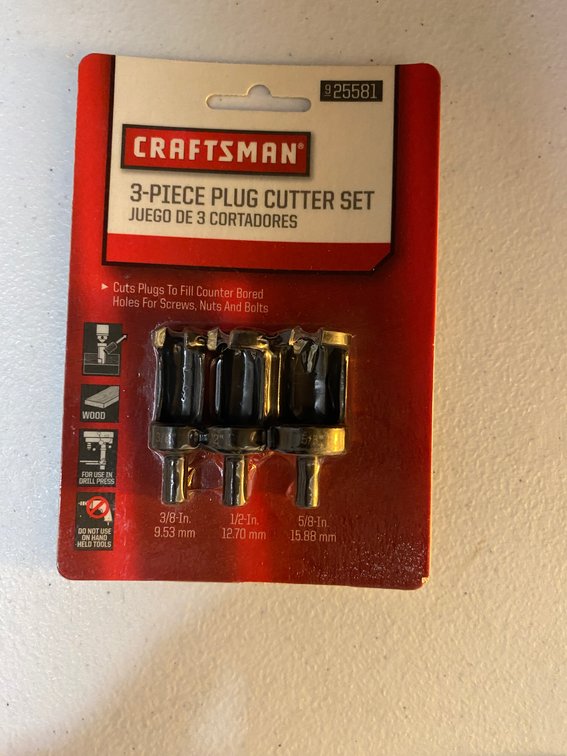 Craftsman 3pc. Plug Cutter Set