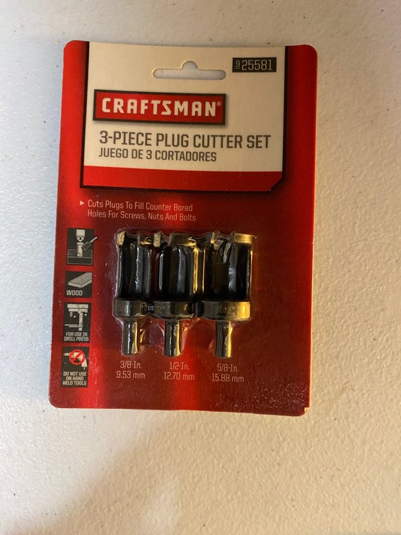 (2x)Craftsman 3pc. Plug Cutter Set