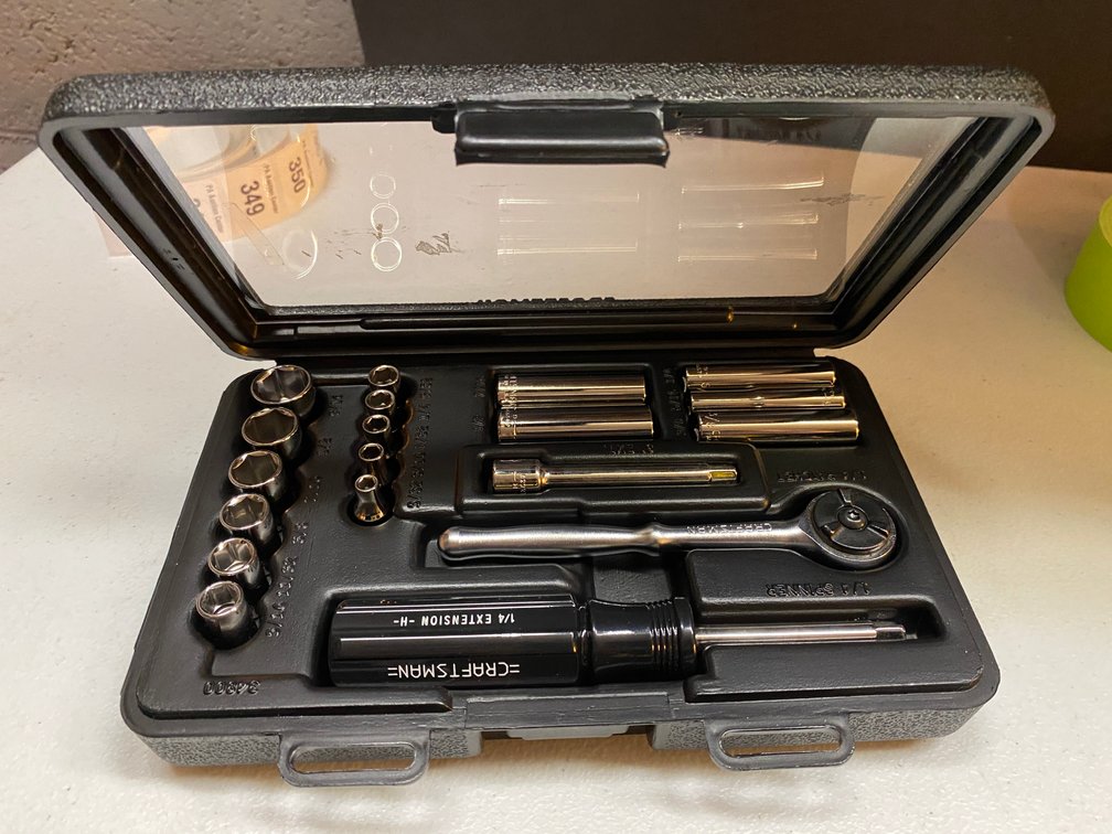 Vintage Craftsman USA 19pc. 1/4" Socket Set
