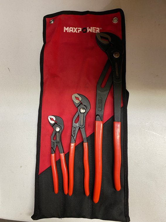 MaxPower 3pc. Water Pump Pliers Set