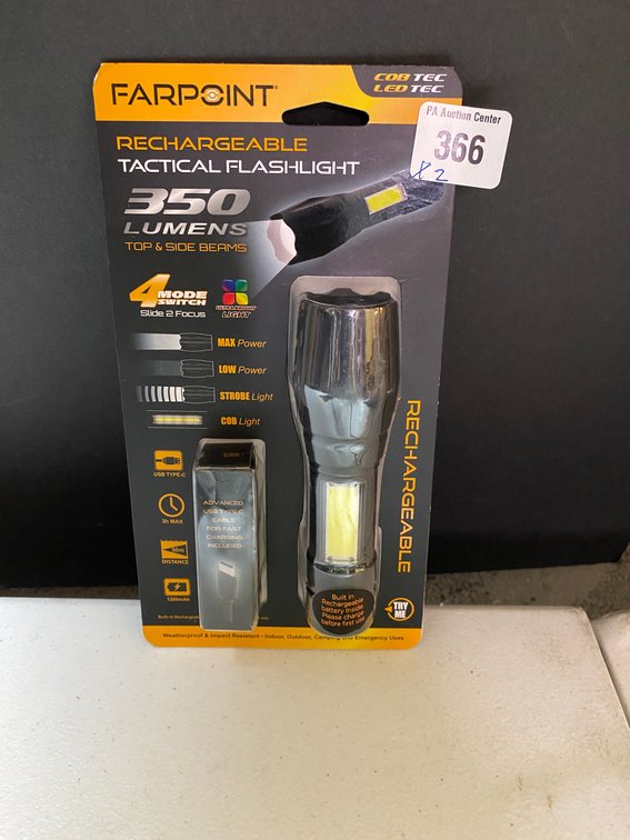 (2x) Rechargeable Tactical Flashlight