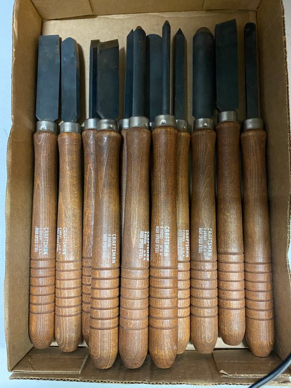 Vintage Craftsman USA HHS Wood Turning Chisel Set