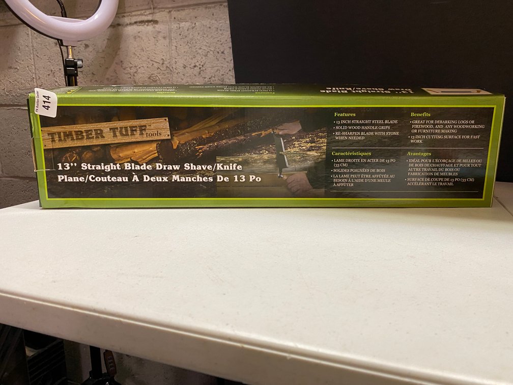 New 13" Straight Blade Draw Shave?Knife