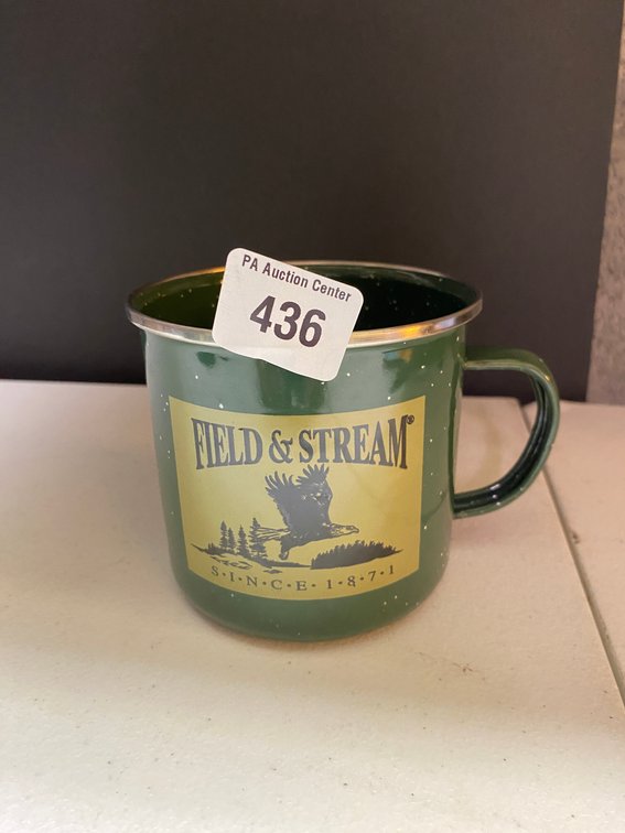 24oz Field & Stream Speckled Green Enamelware Camping Mug