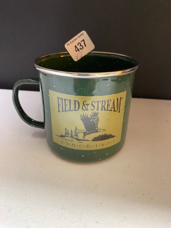 (2x)24oz Field&Stream Speckled Green Enamelware Camping Mug