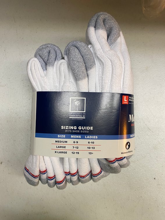 6pr. MediPeds Lg 7-12 Ankle Socks