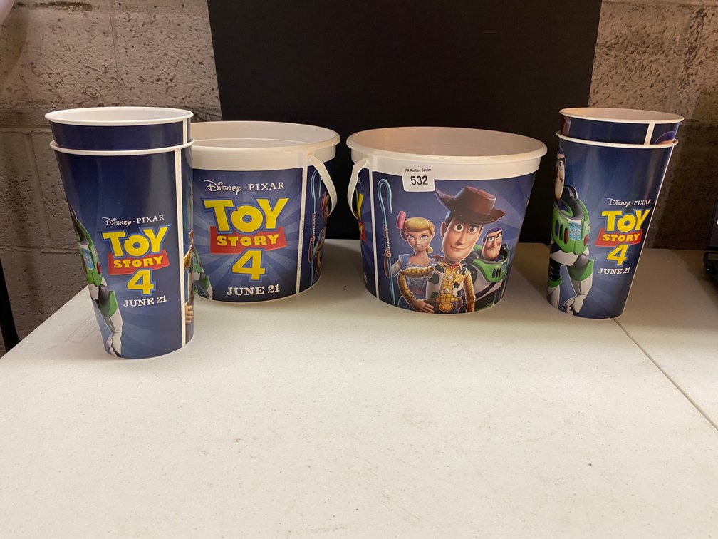 Toy Story 4 Popcorn Buckets W/4 Cups
