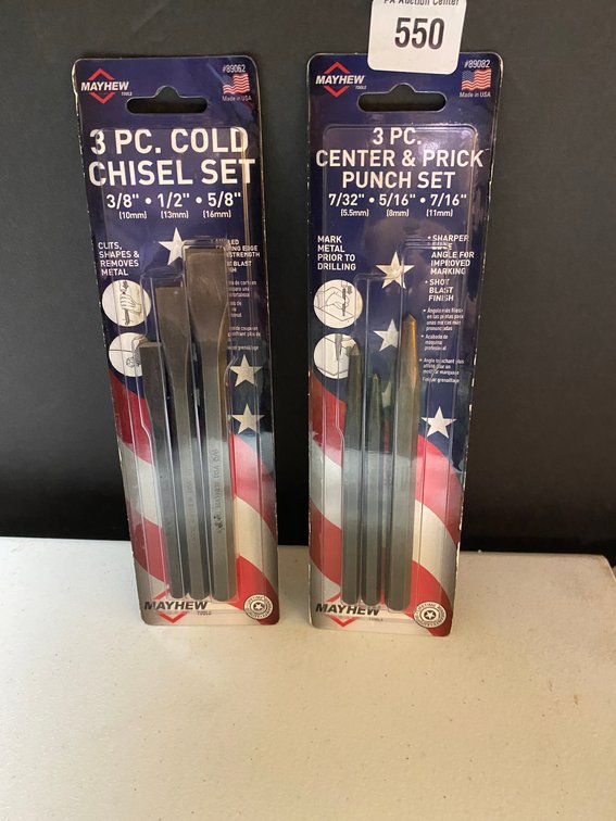 3pc. Cold Chisel & 3pc Center & Prick Punch Set