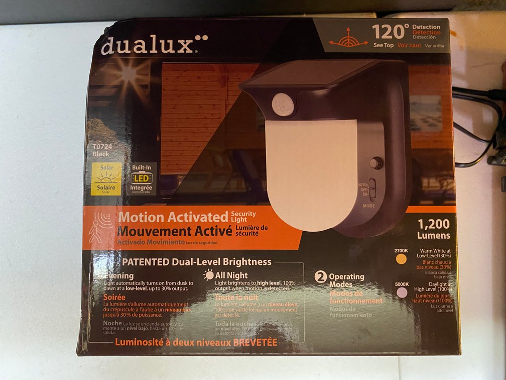 New Dualux Motion Activated Security Light