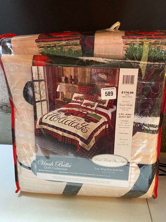 New King Sz.3pc Holidays Quilt Set