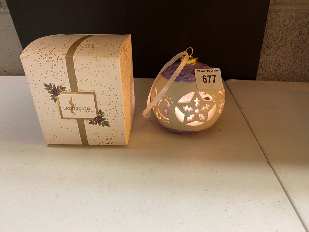 Lightscapes Ceramic Cutwork LED Holiday Ornament