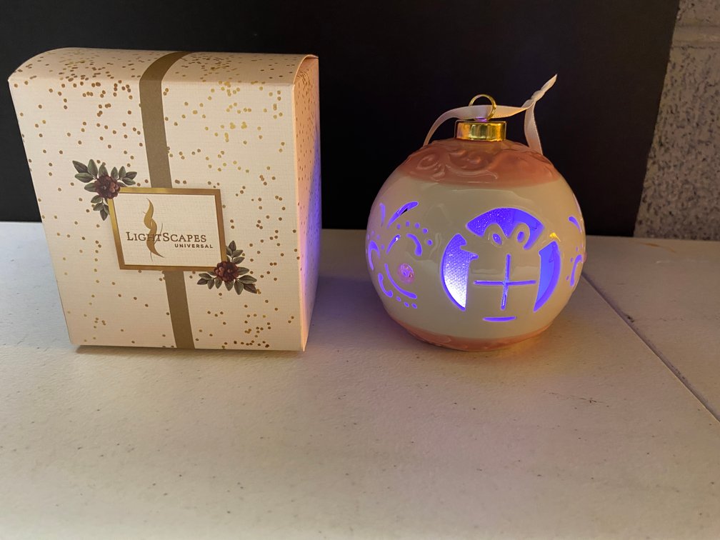 Lightscapes Ceramic Cutwork LED Holiday Ornament