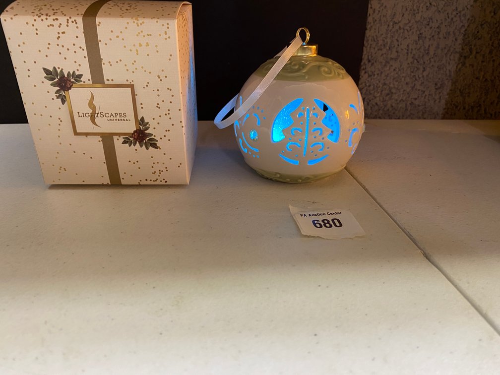 Lightscapes Ceramic Cutwork LED Holiday Ornament