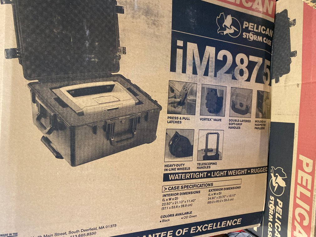 22.50"x21.10"x11.40" Pelican Strong Case
