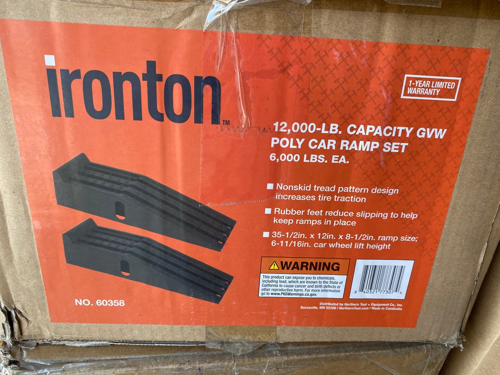 Ironton 12,000 Capacity Poly Car Ramps