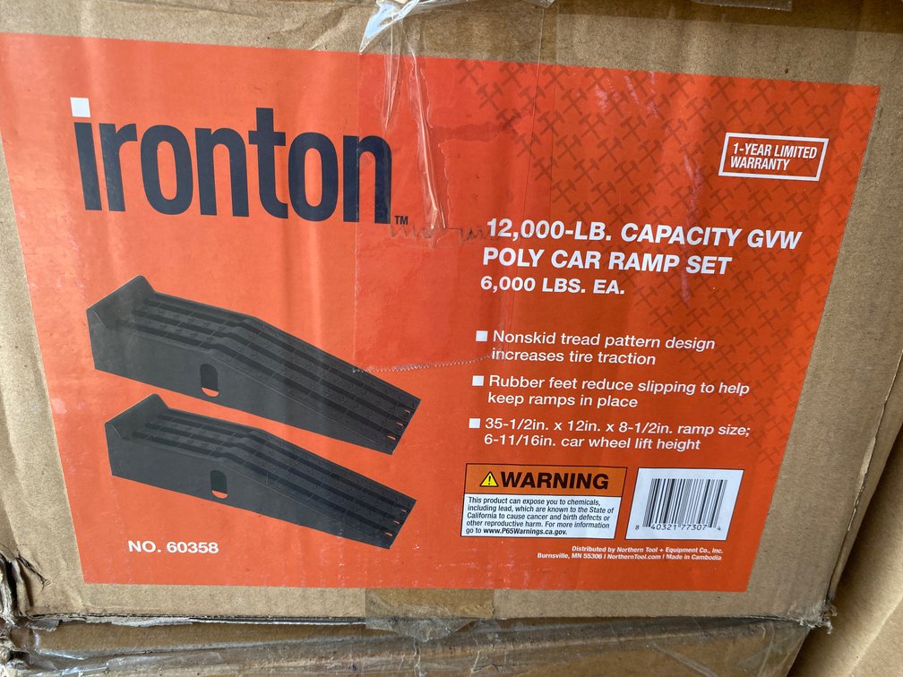 Ironton 12,000 Capacity Poly Car Ramps