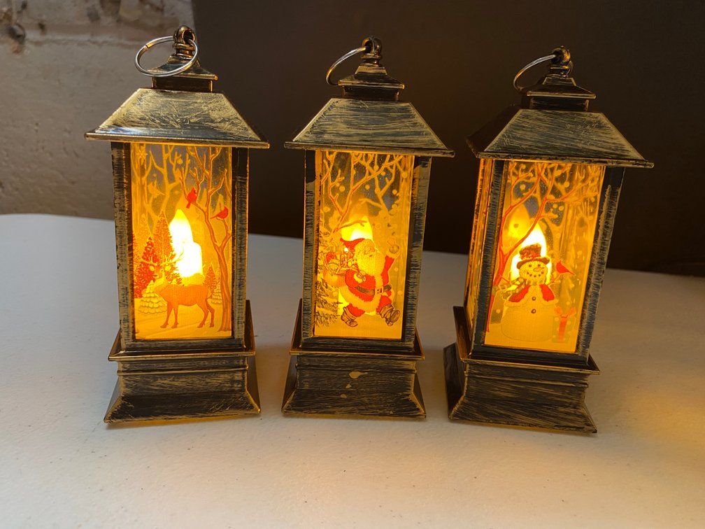 New 3pc Lighted Christmas Ornament