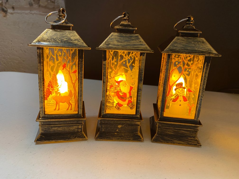New 3pc Lighted Christmas Ornament