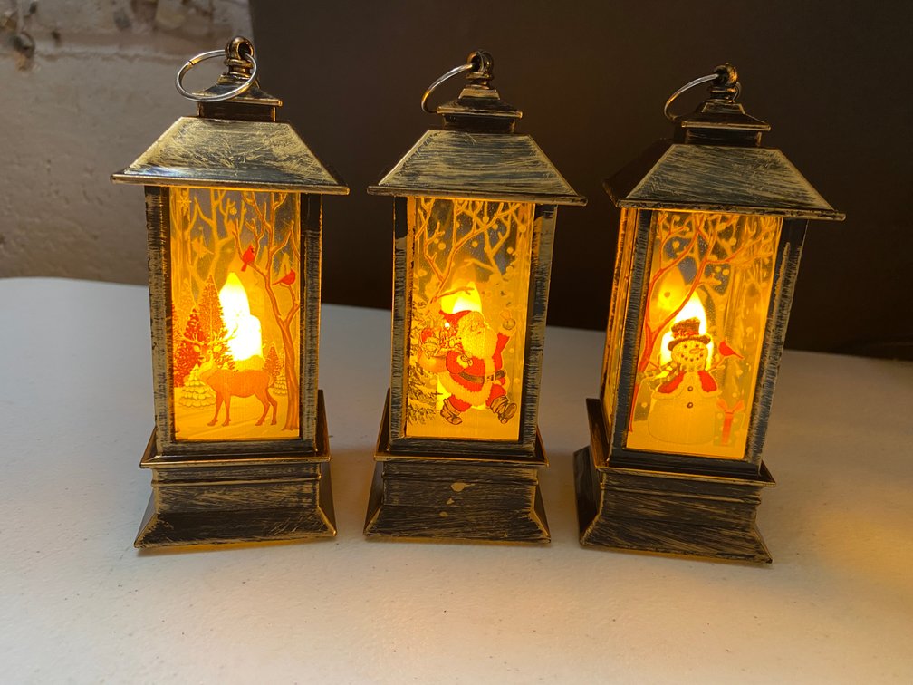 New 3pc Lighted Christmas Ornament