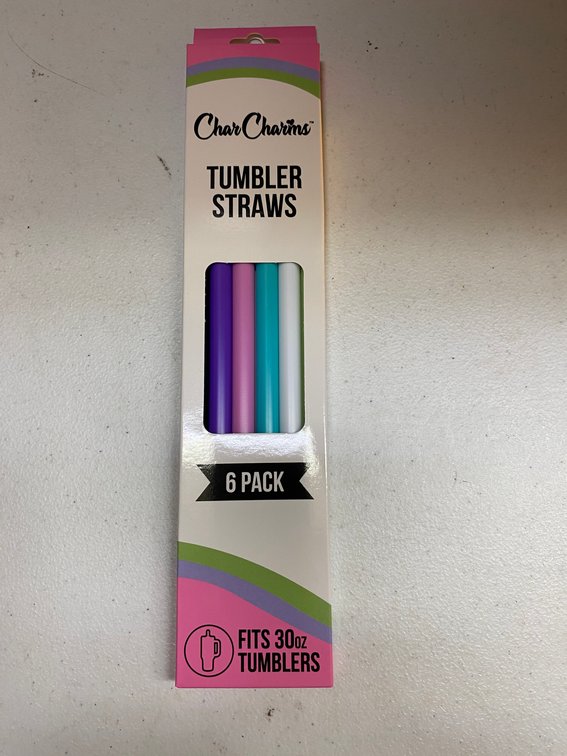 (4x)New 6pk CharCharims Tumbler Straws